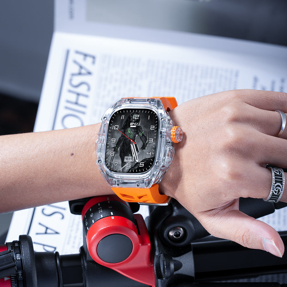 Bracelet Apple Watch Ultra 49mm, en Silicone Bumper - Transparent